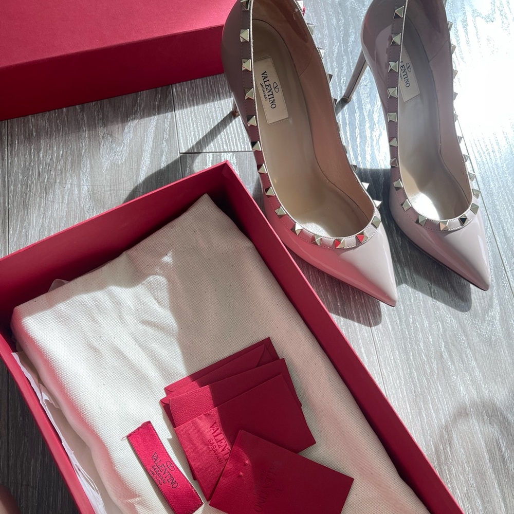 Valentino Rockstud  patent pumps